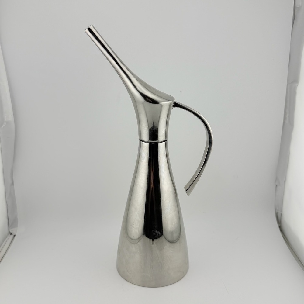 Curtis Stone Go with the Flow 16oz Silver Stainless Steel Oil Cruet Dispenser